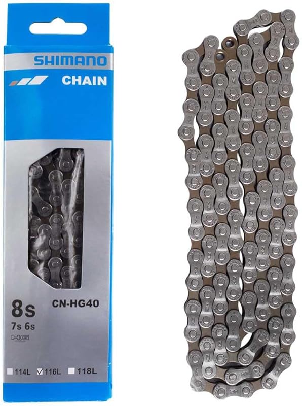 Shimano HG40 116 Link Grey Bike Chain for 6/7/8 Speed Bikes
