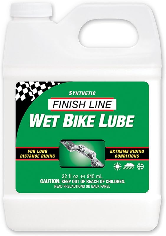 Finish Line Wet Bicycle Chain Lube – Long-Lasting Wet Style Lubricant
