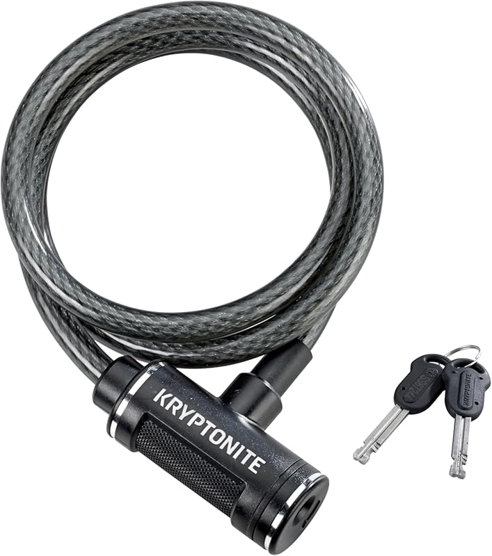 Kryptonite Parkview Anti-Theft Braided Steel Cable Lock, 6ft x 12mm fo