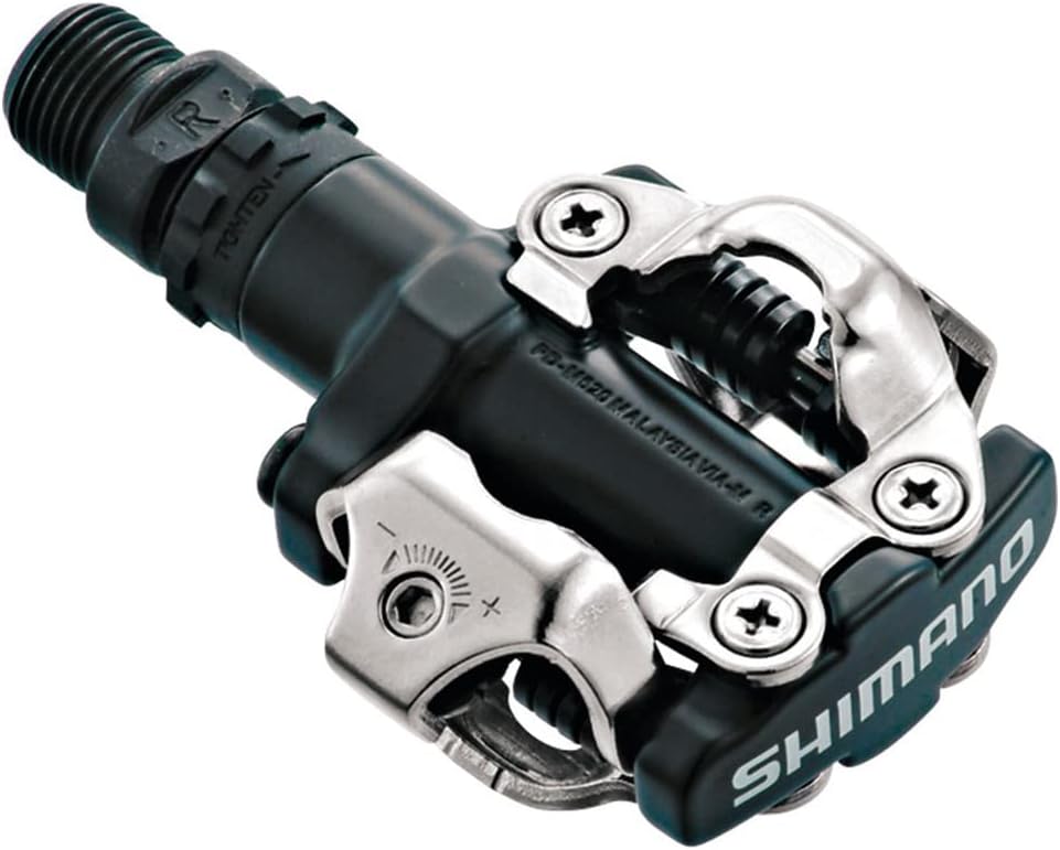 Shimano PD-M520 Clipless Pedals with Included Cleats, Durable & Lightw