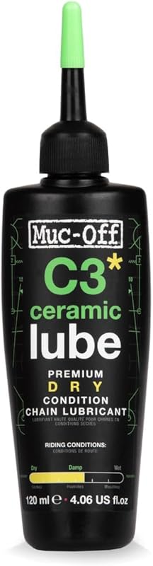 Muc-Off C3 Ceramic Dry Chain Lube, 120 Milliliters - Premium Bike Chai