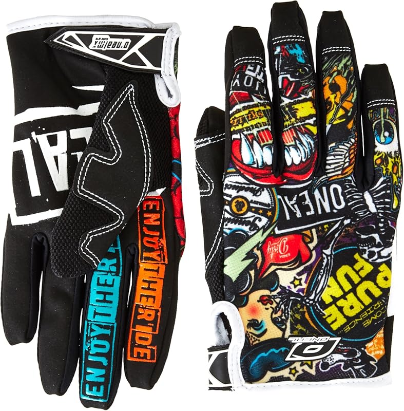 O'Neal Crank Graphic Jump Gloves for Skate & Bike Riding