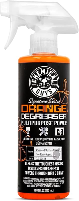 Chemical Guys Orange Heavy Duty Degreaser Spray – Breaks Down Grease &