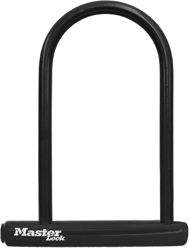 Master Lock Black U-Lock with Key Anti-Theft for Bikes