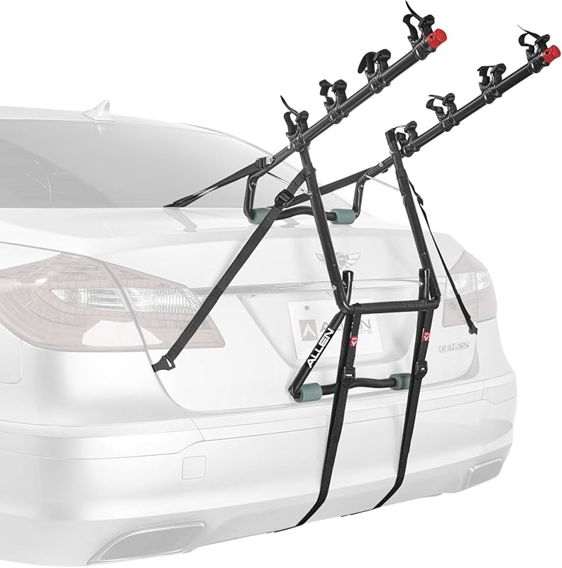 Allen Sports Deluxe 4-Bike Trunk Mount Rack, Black
