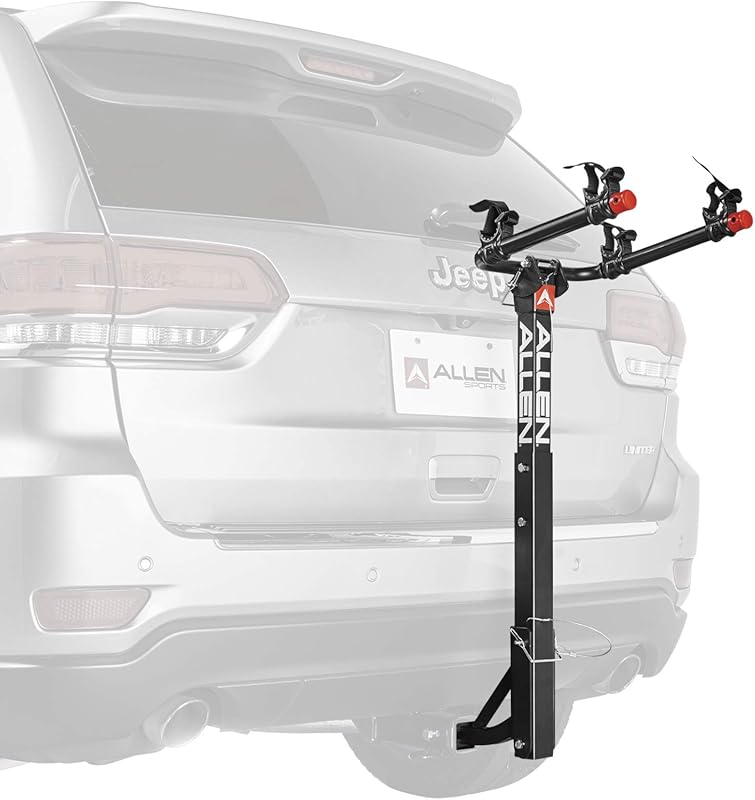 Allen Sports Deluxe 2-Bike Hitch Mount Rack in Silver/Black