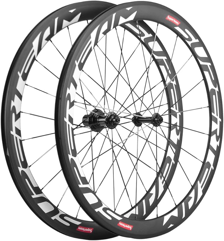 Superteam Carbon Fiber Road Wheels 700C, 50mm Matte, Clincher 23mm Wid