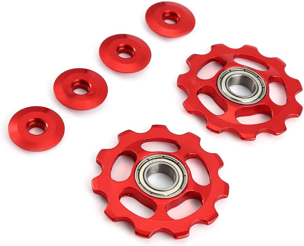 2pcs 11T Aluminum Sealed Bearing Jockey Wheels for Shimano and Sram Re
