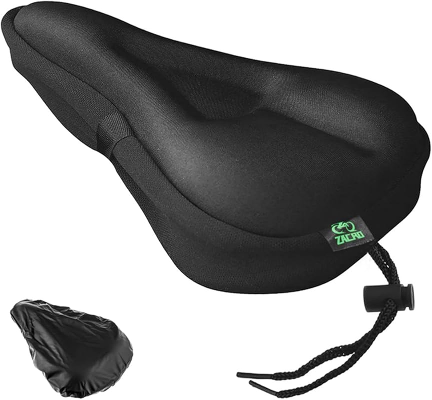 Zacro Gel Padded Bike Seat Cushion for Men & Women, Soft Comfort Cover