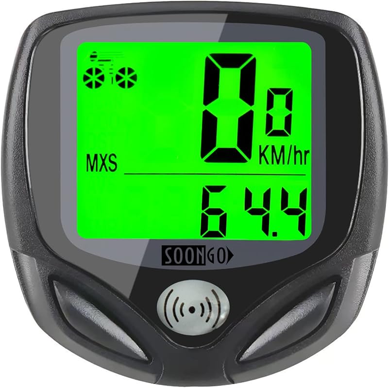 Wireless Bike Speedometer & Odometer with LCD Display, Accurate Tracki