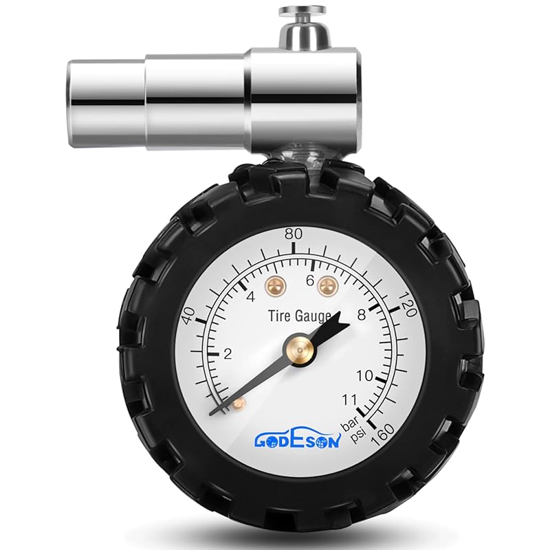 GODESON Presta Valve Bicycle Tire Pressure Gauge 0-160 PSI / 0-11 BAR