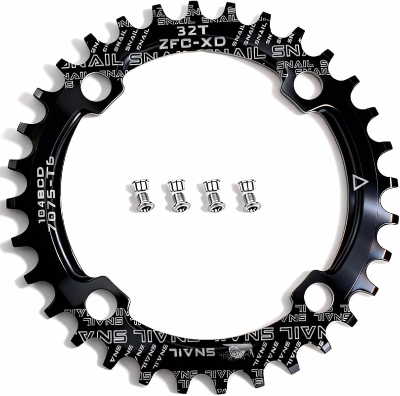 CYSKY Narrow Wide 104 BCD Chainring 30T-52T with Bolts for 1x Setup on