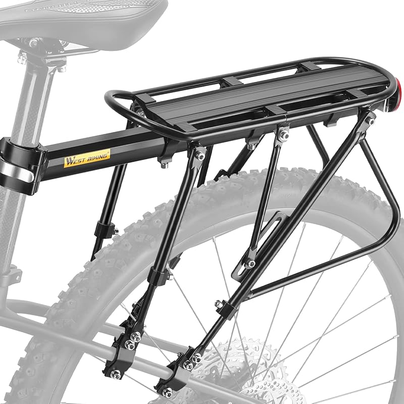 West Biking Cargo Rack, 220 LB Capacity, Adjustable Bicycle Luggage Ca