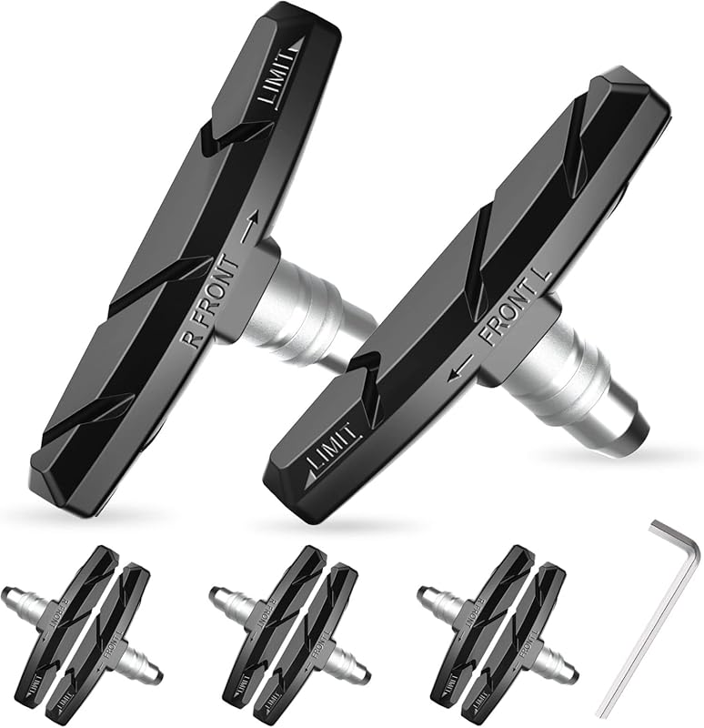 Alritz 6PCS V-Brake Pads Set for Road & Mountain Bikes, 70mm Noiseless