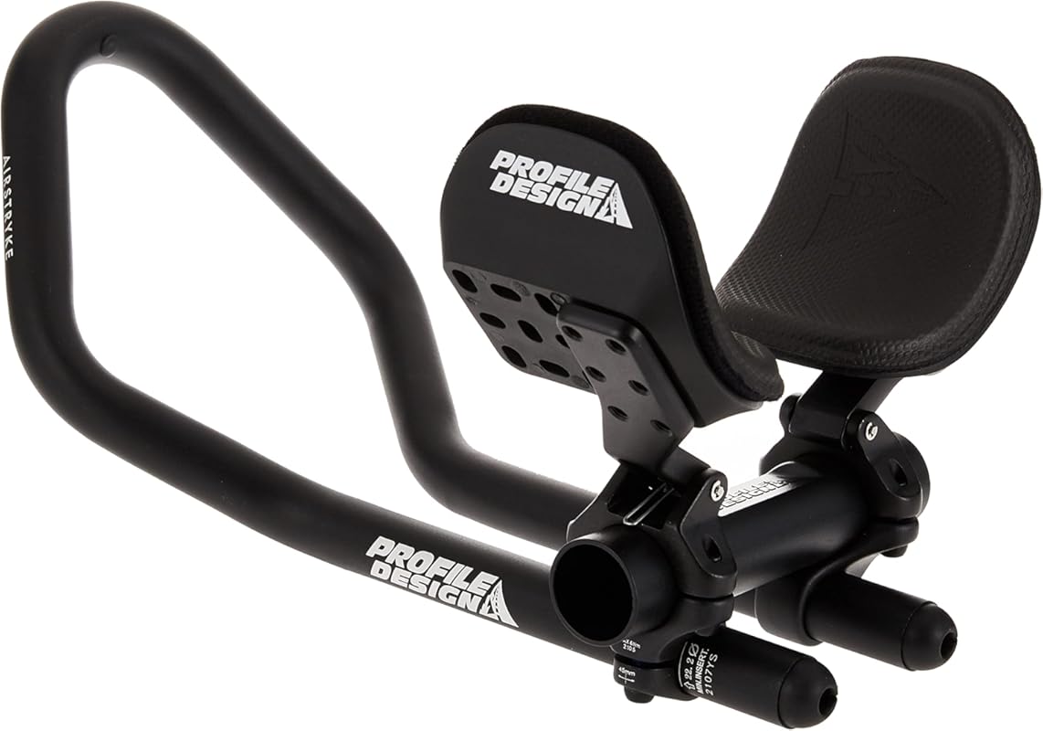 Matte Black Adjustable Aluminum Aerobars with Stack & Reach Control