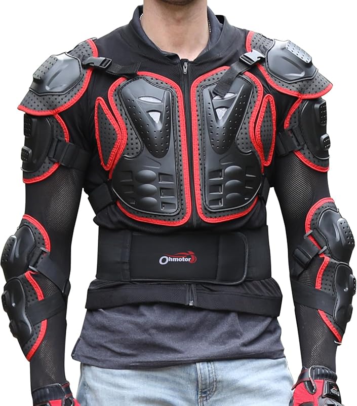OHMOTOR Motocross Chest & Spine Protector Jacket Armor for Adults
