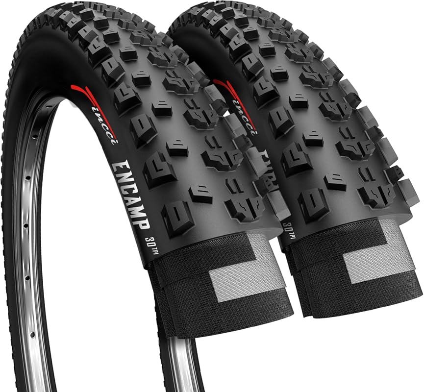 Fincci Pair 26x2.25 Kevlar Encased Foldable Mountain Bike Tire for Tra