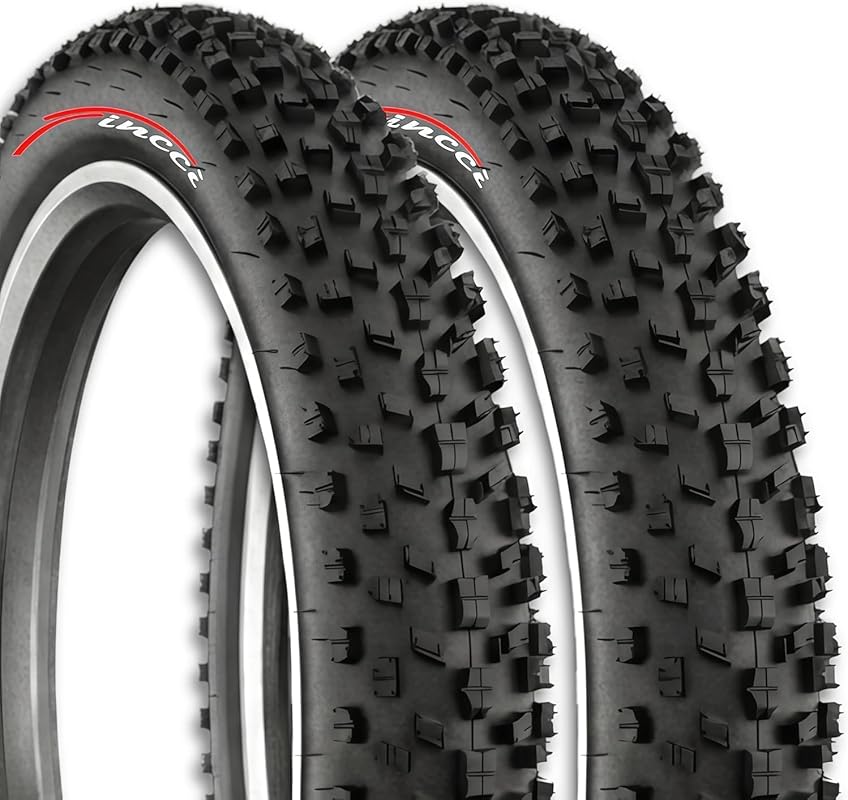 Fincci 26x4.0 Foldable Fat Bike Tire with Durable Tread, All-Terrain E