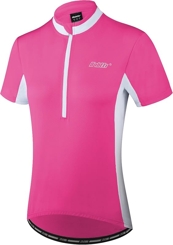 bpbtti Women's Half-Zipper Cycling Jersey with 3 Real Pockets and Mois