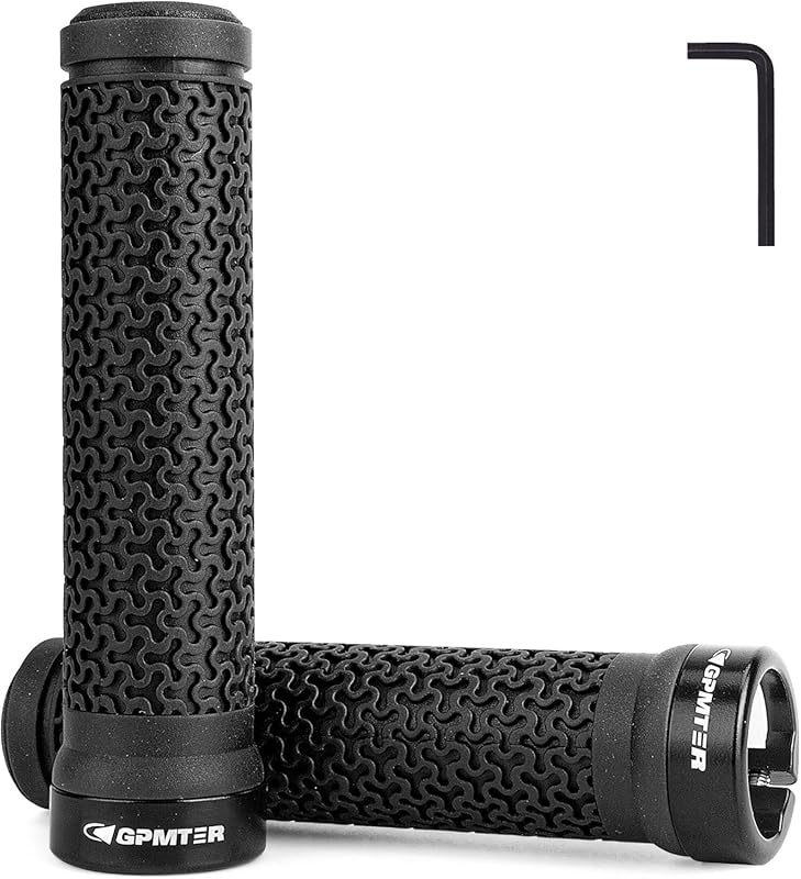 GPMTER Single-Lock Handlebar Grips: Non-Slip Rubber Ergonomic Fit for