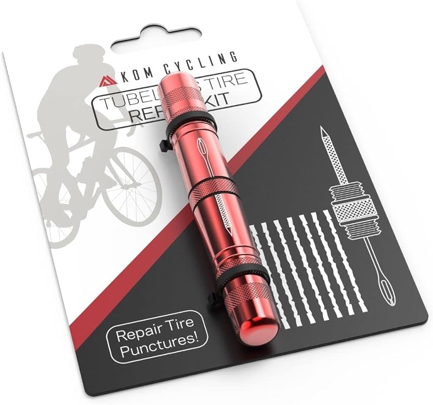 KOM Cycling Tubeless Tire Repair Kit, 8 Colors for MTB & Road Bikes