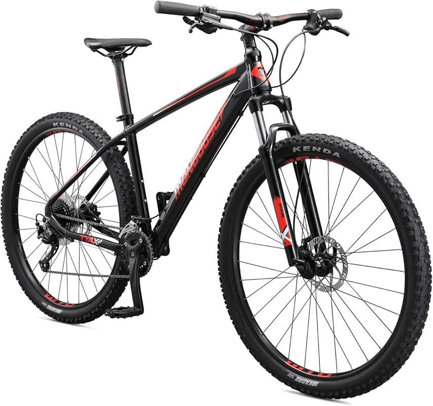 Mongoose Tyax Mountain Bike with Front Suspension and Aluminum Frame