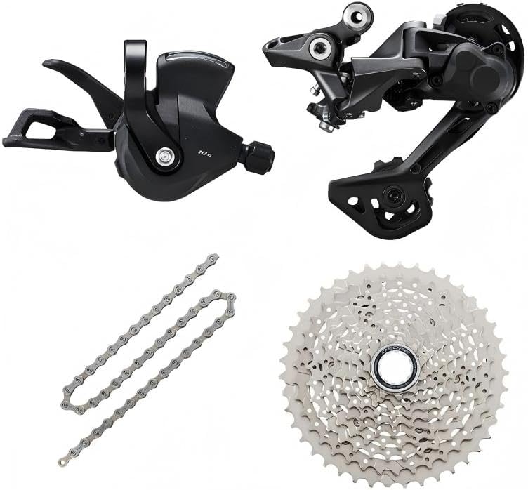 JGbike 10-Speed MTB 4-Piece Groupset with 11-42T Cassette & KMC Chain