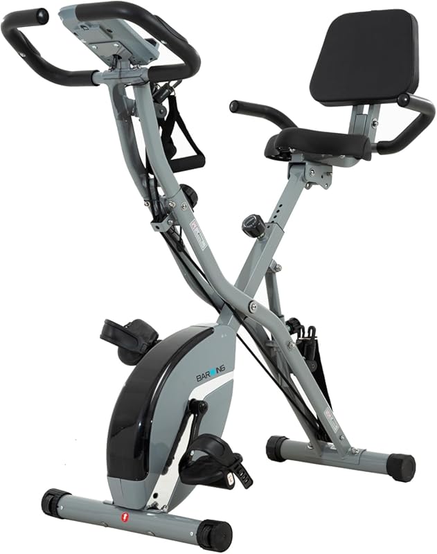 BARWING Foldable Indoor Cycling Bike for Seniors, 350LB Capacity, 16-L