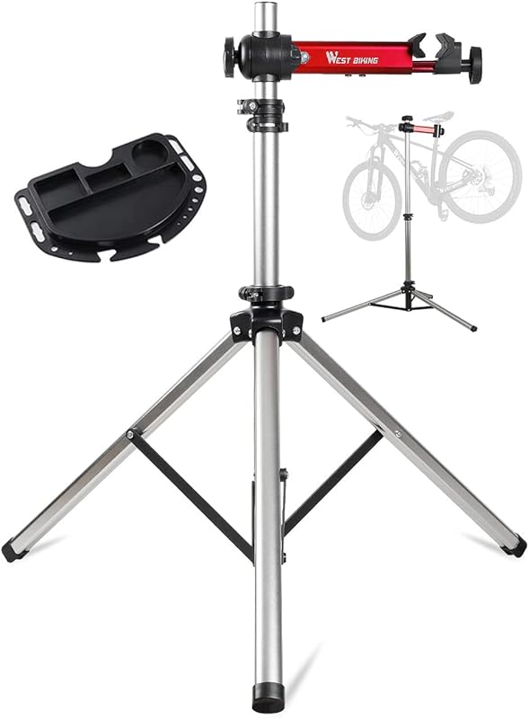 West Biking Adjustable Foldable Bike Repair Stand, Max 85 Lbs, Quick Release Rack