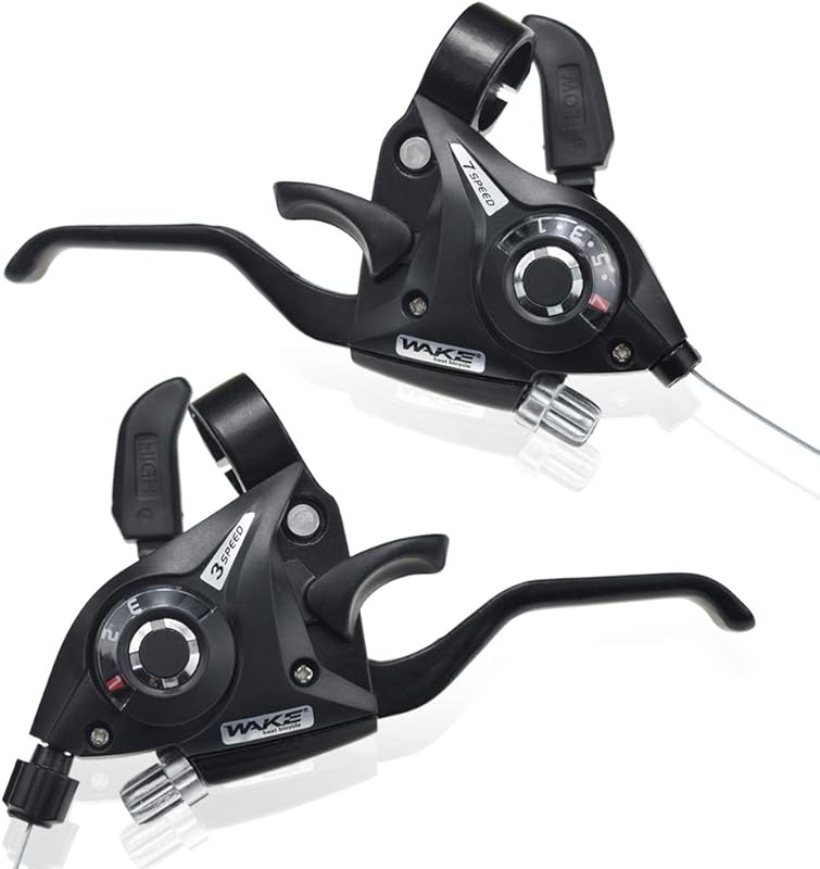 3x7 21-Speed Brake Levers with Gear Indicator for MTB, Road & BMX