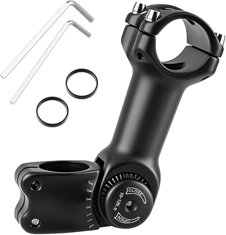 TRIWONDER Adjustable Bike Stem 25.4/31.8mm 90-145mm Handlebar Riser fo