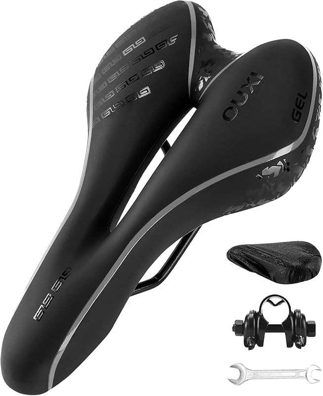OUXI Comfort Gel Saddle with Shock Absorption, Waterproof Padded Seat