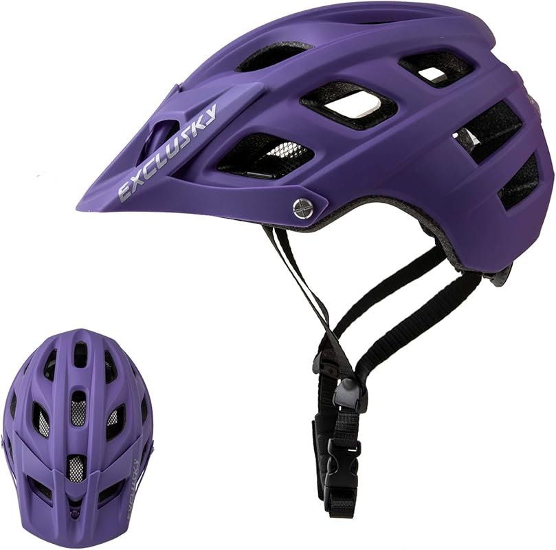 Exclusky Lightweight Mountain Bike Helmet for Men & Women, Adjustable 