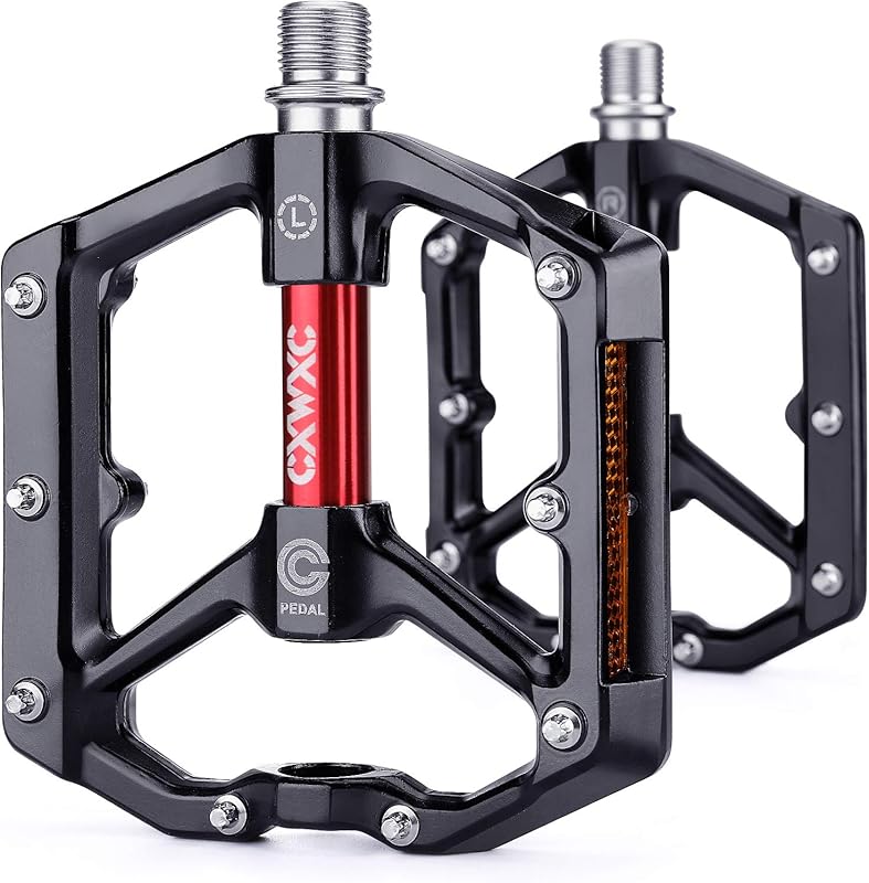 CXWXC Aluminum Alloy MTB/Road Pedals with Removable Anti-Skid Nails 9/