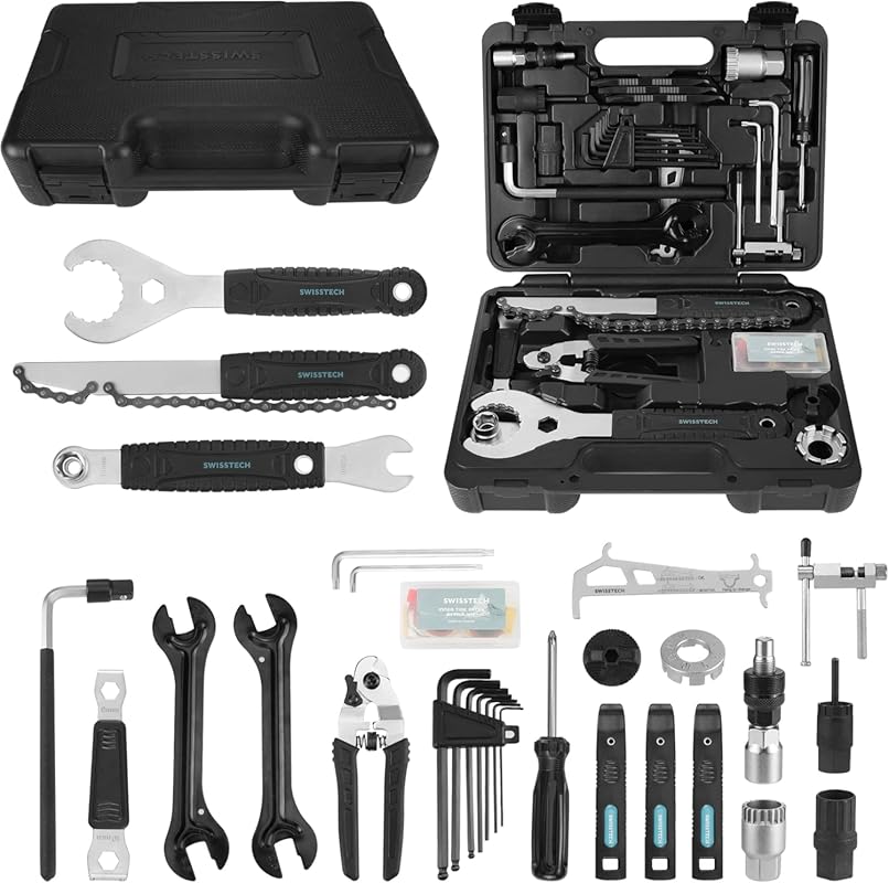 Swiss+Tech 30-Piece Bike Tool Kit with Storage Case for Road/Mountain/