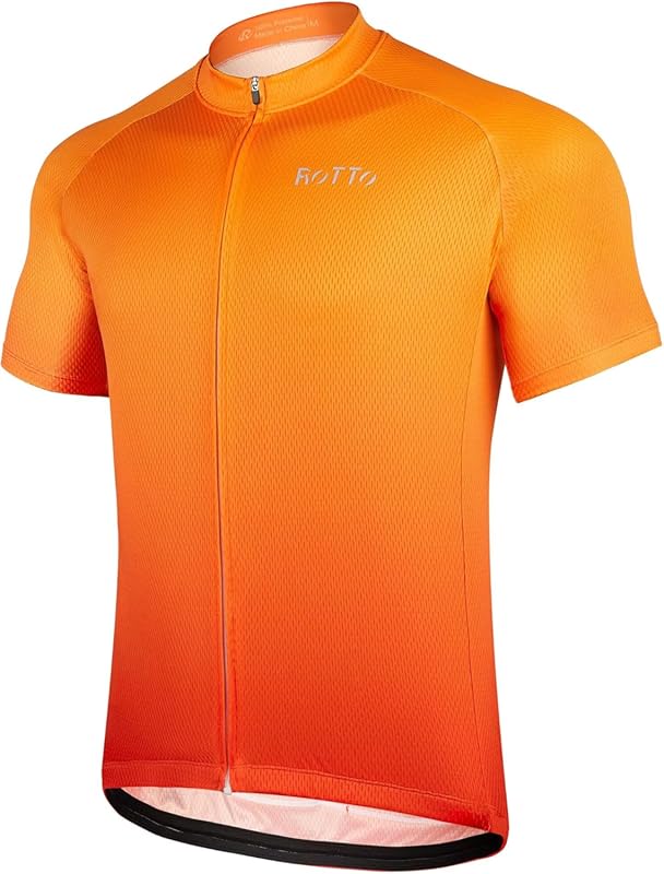 ROTTO Mens Gradient Short Sleeve Cycling Jersey Bike Shirt