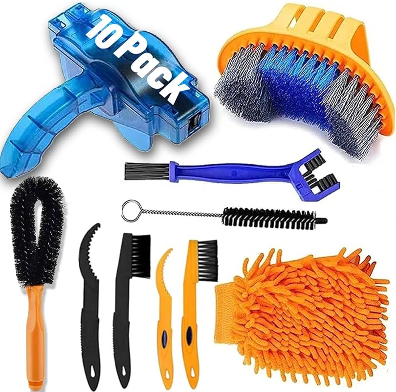 10pcs Bicycle Chain Cleaner Brush Kit for Mountain/Dirt/Road Bikes