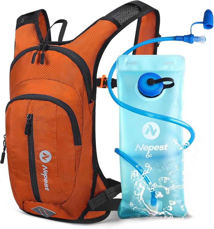 Nepest Lightweight Hydration Backpack with 2L Water Bladder for Hiking