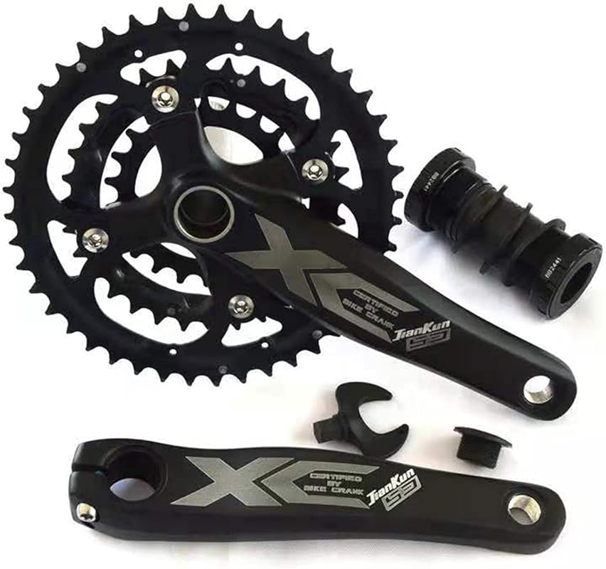 Andeshunk 27-Speed Hollow Integrated Crankset with Red Chainring for M