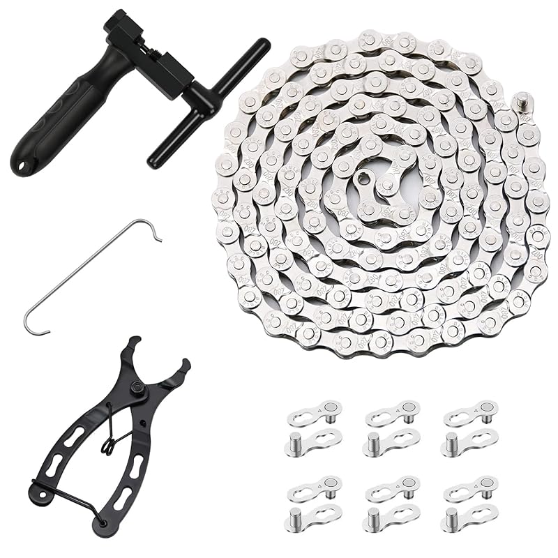 Multi-Function Bike Chain Repair Kit with Breaker, Plier & Buckles for
