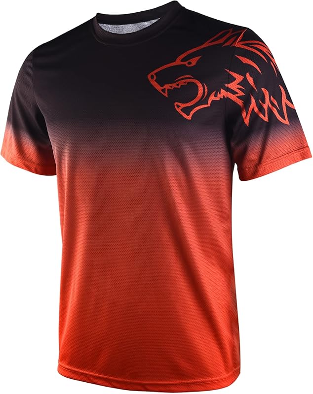 Wisdom Leaves Short-Sleeve MTB Jersey, Quick-Dry & Moisture-Wicking fo