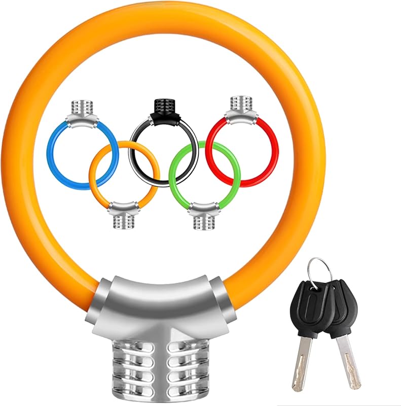 Small Portable Anti-Theft Bicycle Lock with Thickened Steel Cable, Tam