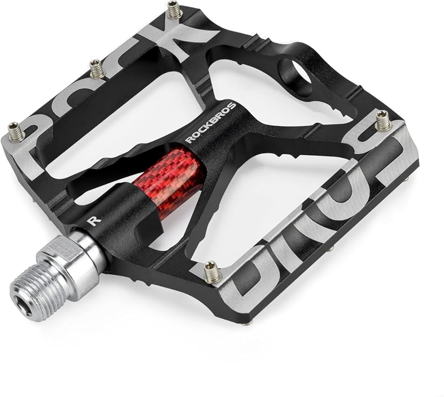 ROCKBROS Aluminum Alloy Non-Slip MTB Pedals with Sealed Bearings, 9/16