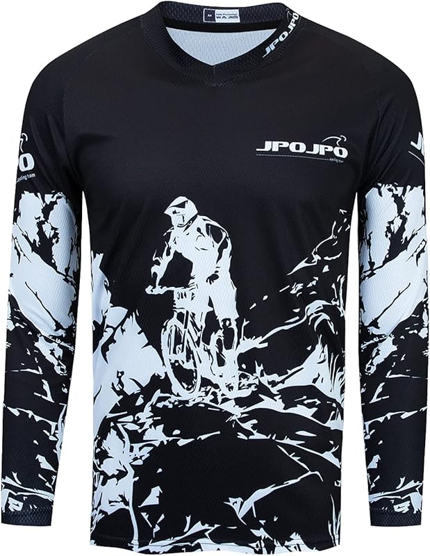 Men's Long Sleeve Mountain Bike Jersey: Breathable, Moisture-Wicking O