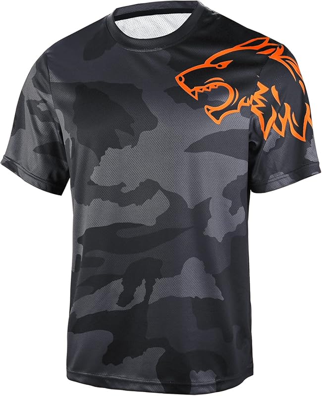 Wisdom Leaves Men's Short Sleeve Mountain Bike Jersey: Moisture-Wickin