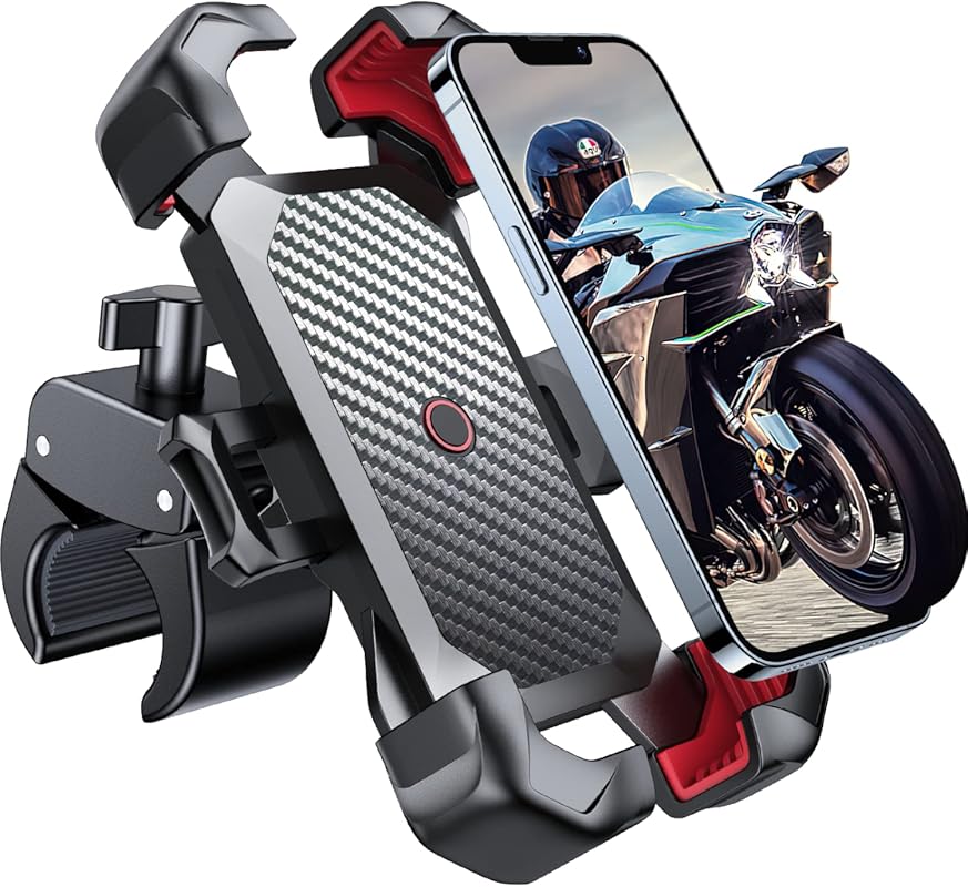 JOYROOM Military Anti-Shake Motorcycle Phone Mount, 1s Auto Lock Bike 