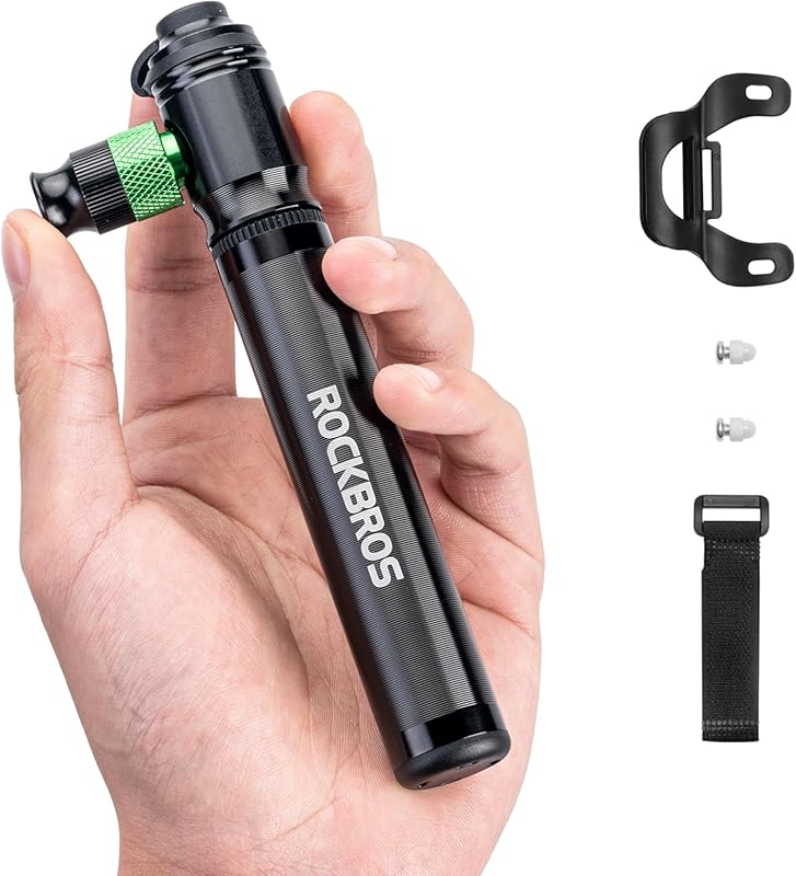 ROCKBROS Mini Bike Pump 110PSI Dual Purpose CO2 Compatible for Road &