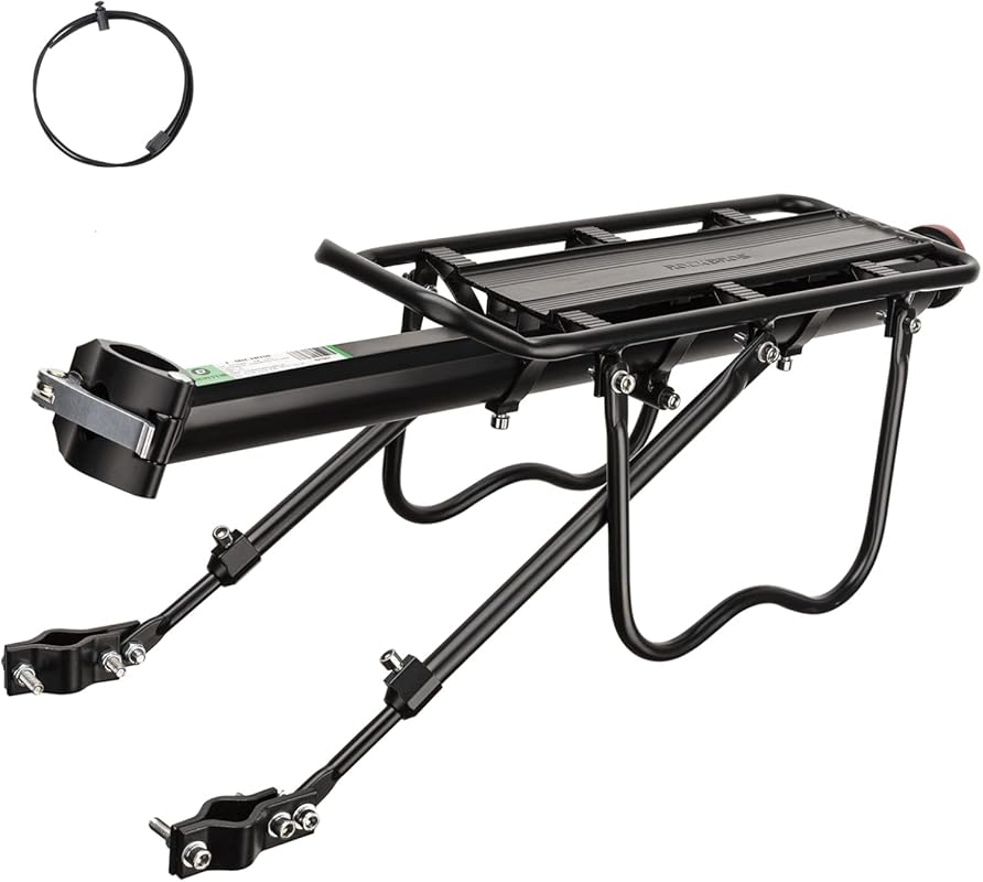 ROCKBROS Rear Bike Rack, 165 lbs Capacity, Quick Release, Elastic Band