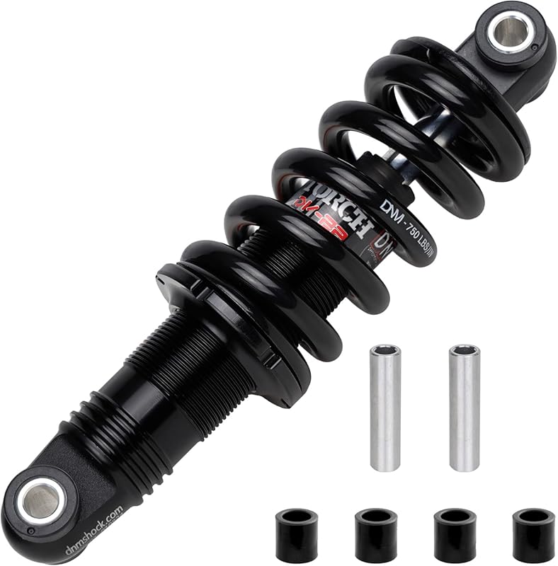 DNM Preload MTB Rear Shock Absorber, 165mm Coil Spring, 750 lbs Capaci