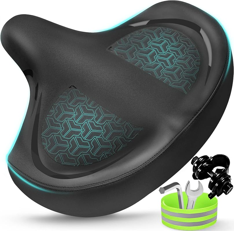 Comfortable Wide Bicycle Seat for Men Women – Fits Peloton & All E-Bik